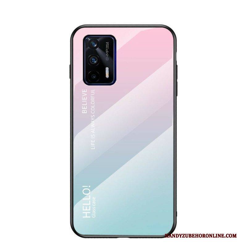 Handyhülle Für Realme GT 5G Gehärtetes Glas Hallo