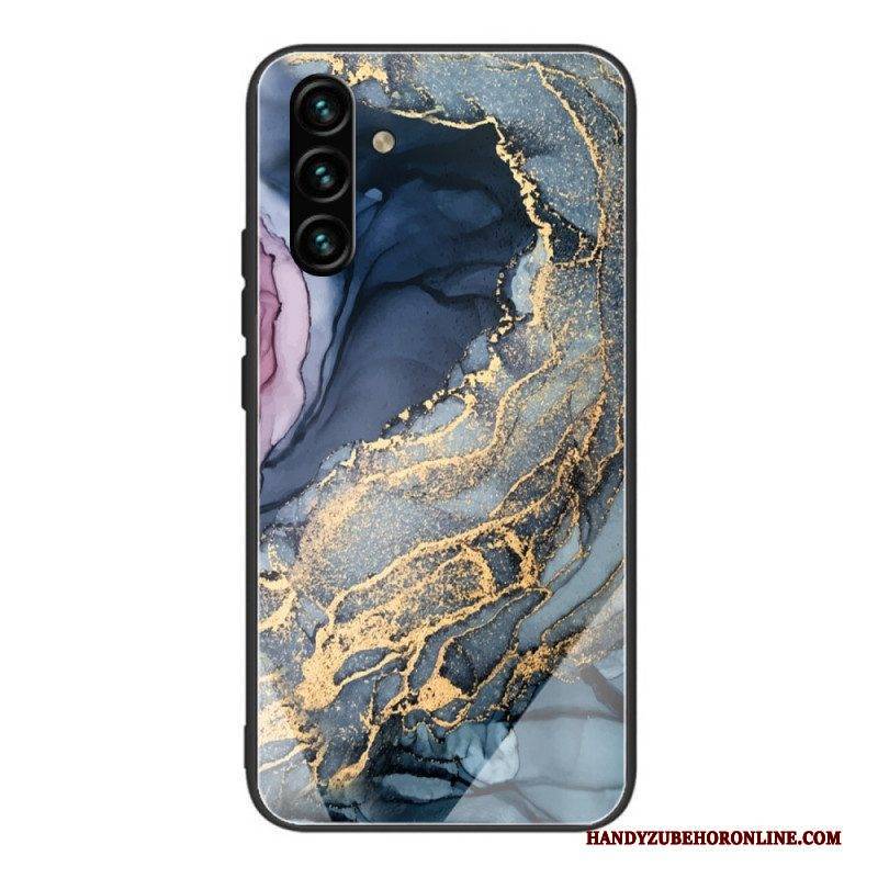 Handyhülle Für Samsung Galaxy A13 5G / A04s Marmor-gehärtetes Glas