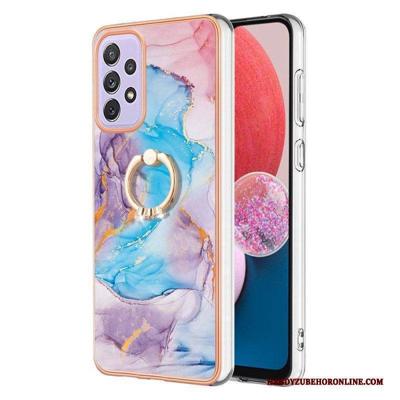 Handyhülle Für Samsung Galaxy A13 Marmor Mit Ringunterstützung