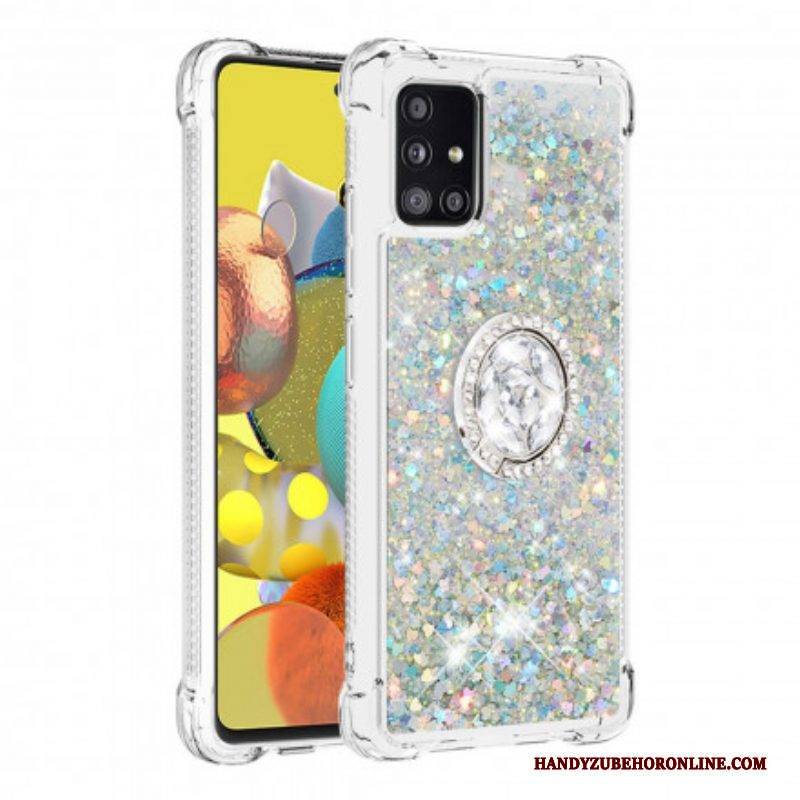 Handyhülle Für Samsung Galaxy A51 5G Pailletten Mit Ringunterstützung