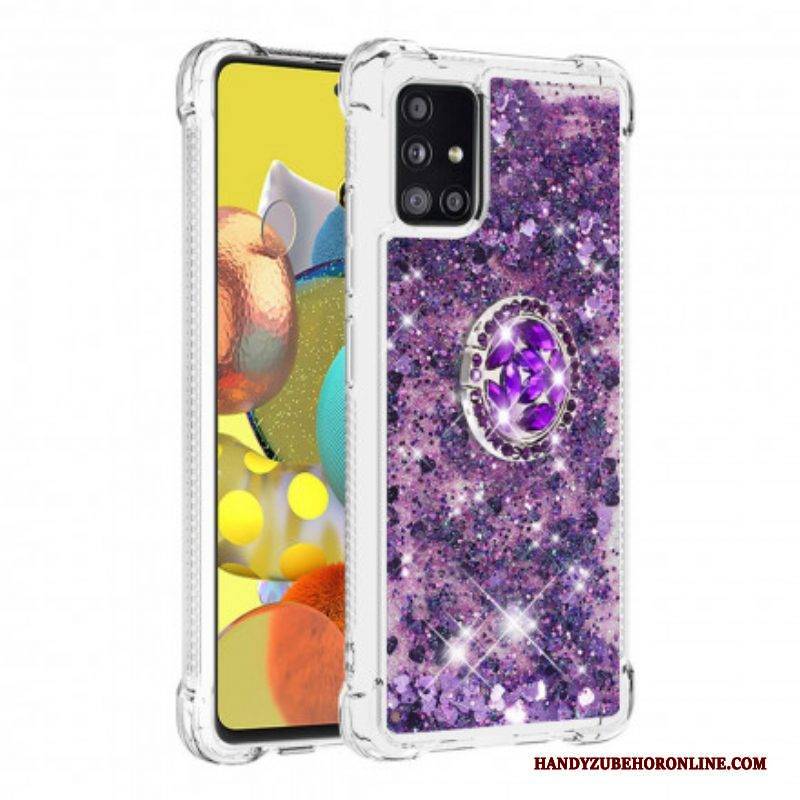 Handyhülle Für Samsung Galaxy A51 5G Pailletten Mit Ringunterstützung