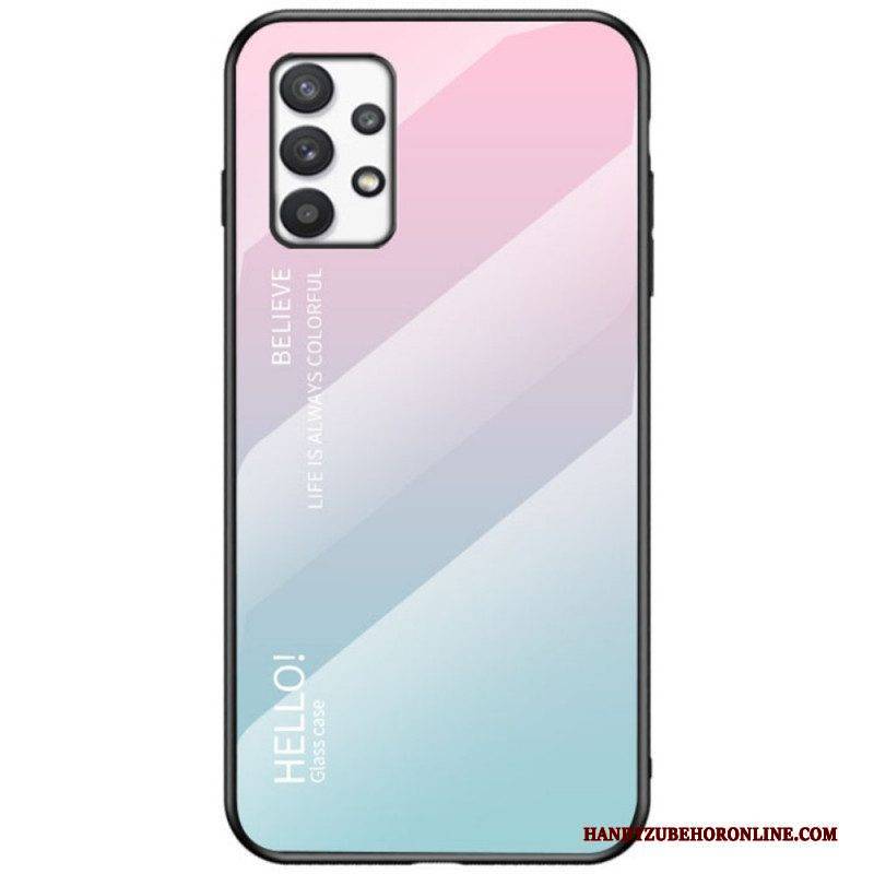Handyhülle Für Samsung Galaxy A53 5G Gehärtetes Glas Hallo