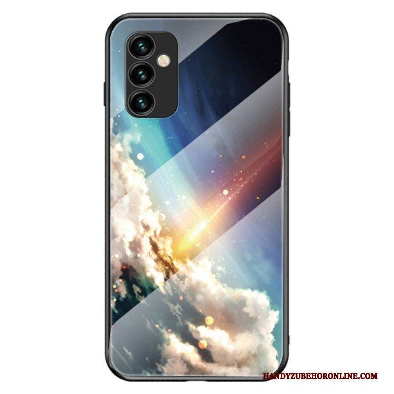 Handyhülle Für Samsung Galaxy M23 5G Muster Aus Gehärtetem Glas