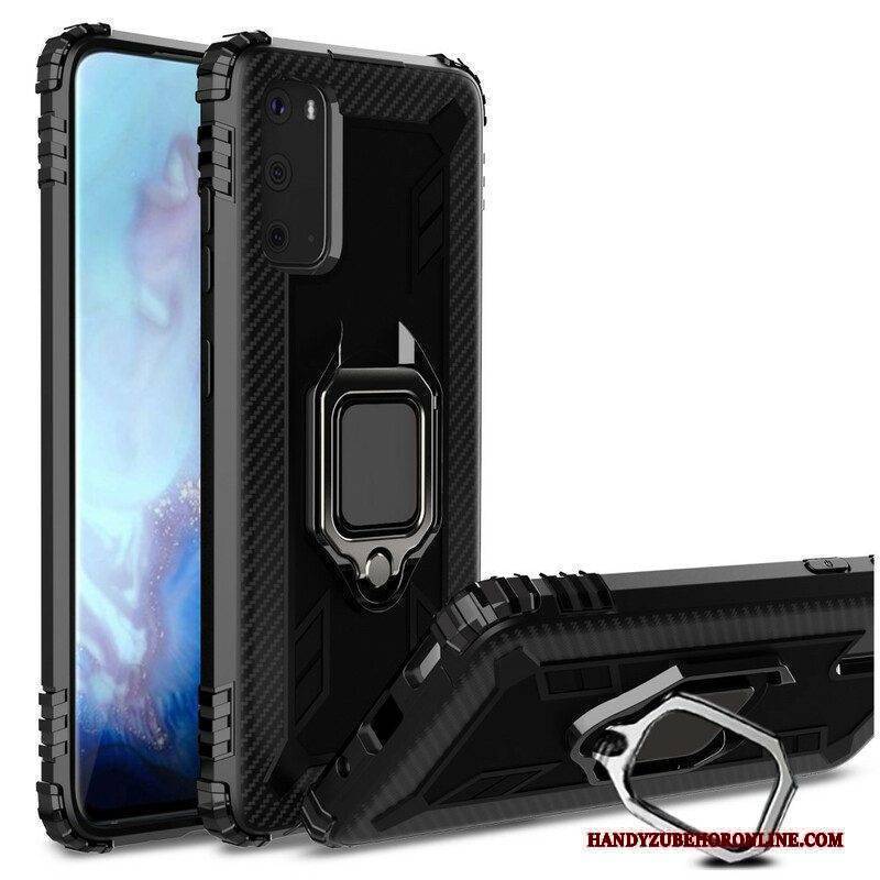 Handyhülle Für Samsung Galaxy S20 Plus / S20 Plus 5G Ring Und Kohlefaser