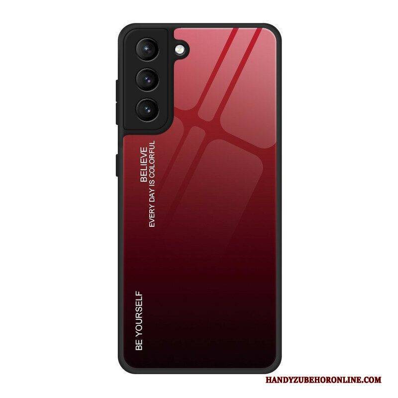 Handyhülle Für Samsung Galaxy S21 FE Gehärtetes Glas. Sei Du Selbst