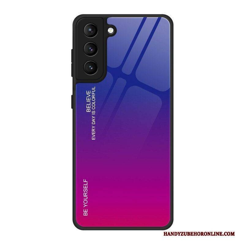 Handyhülle Für Samsung Galaxy S21 FE Gehärtetes Glas. Sei Du Selbst