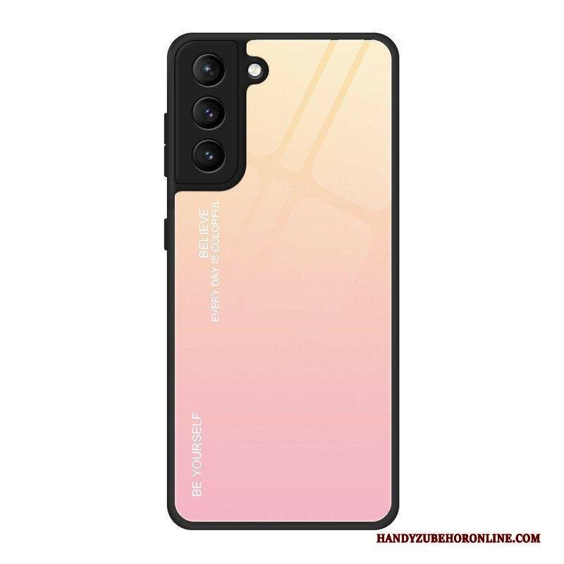 Handyhülle Für Samsung Galaxy S21 FE Gehärtetes Glas. Sei Du Selbst