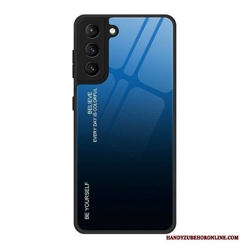 Handyhülle Für Samsung Galaxy S21 FE Gehärtetes Glas. Sei Du Selbst