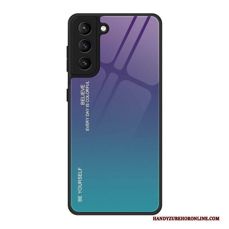 Handyhülle Für Samsung Galaxy S21 FE Gehärtetes Glas. Sei Du Selbst