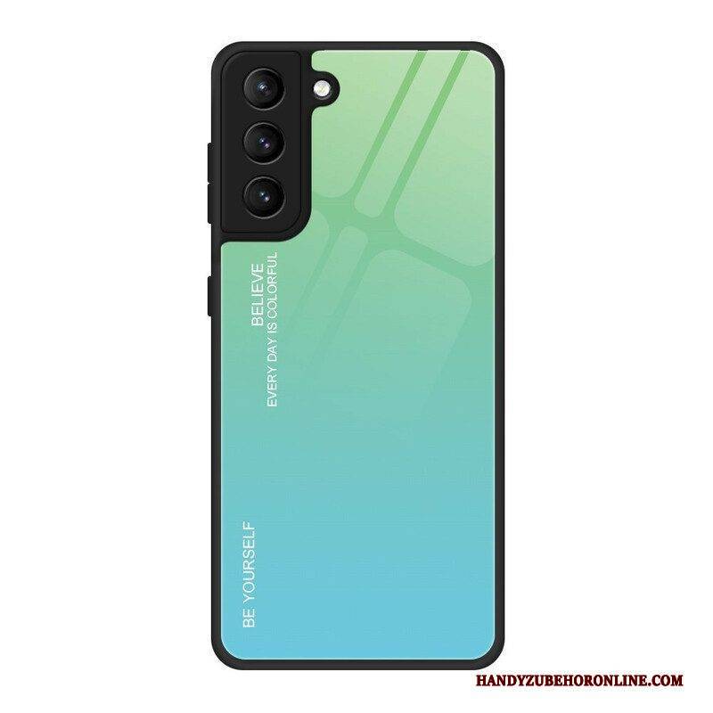 Handyhülle Für Samsung Galaxy S21 FE Gehärtetes Glas. Sei Du Selbst