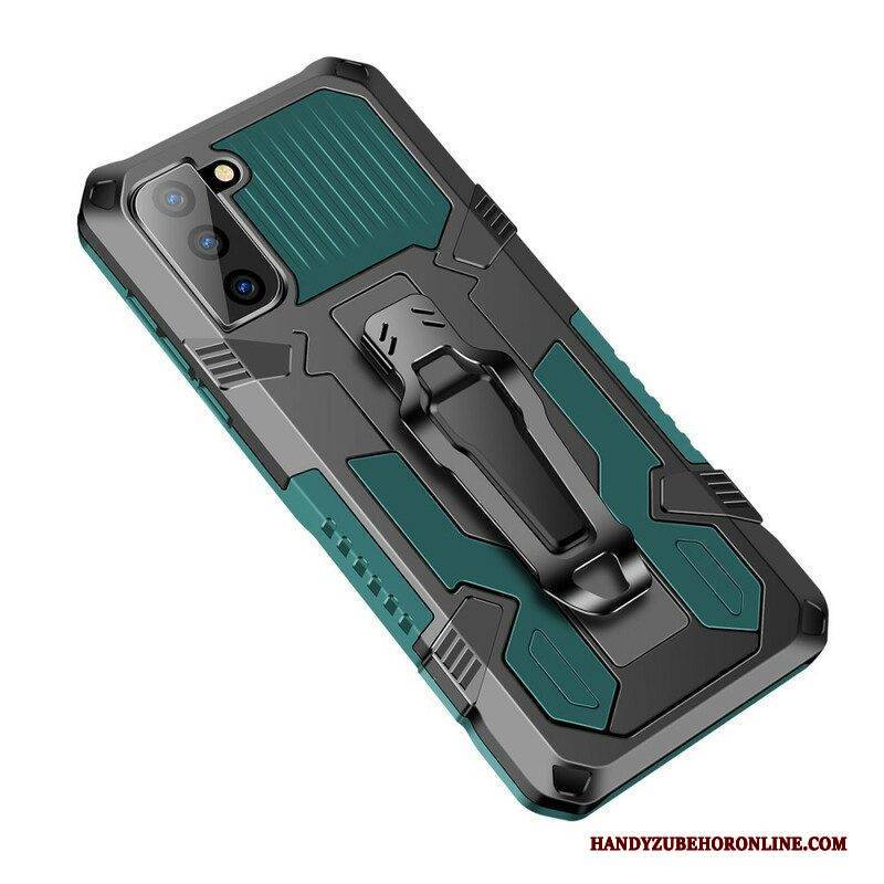 Handyhülle Für Samsung Galaxy S21 FE Roboter Mit Gürtelclip