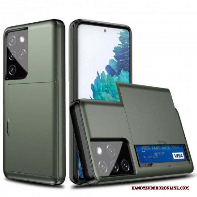 Handyhülle Für Samsung Galaxy S21 Ultra 5G Starrer. Auffälliger Kartenhalter