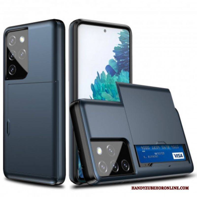 Handyhülle Für Samsung Galaxy S21 Ultra 5G Starrer. Auffälliger Kartenhalter