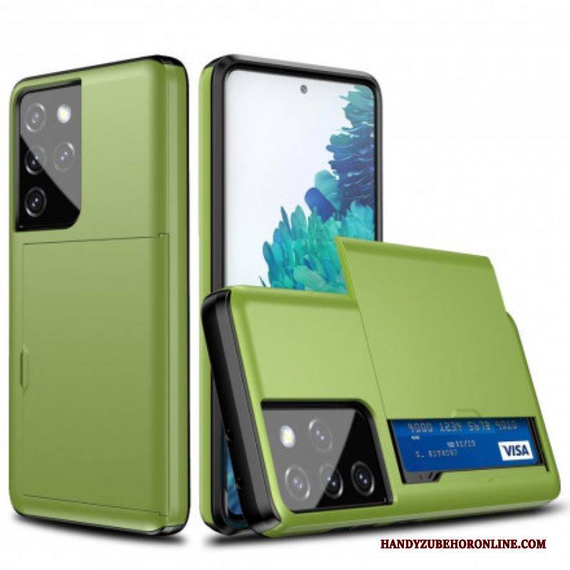 Handyhülle Für Samsung Galaxy S21 Ultra 5G Starrer. Auffälliger Kartenhalter