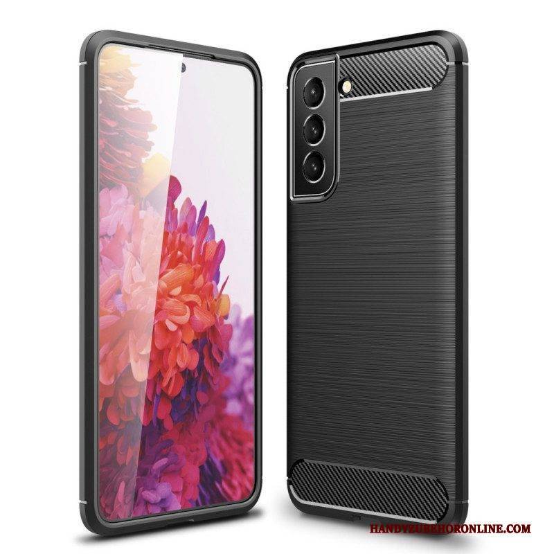 Handyhülle Für Samsung Galaxy S22 5G Gebürstete Kohlefaser