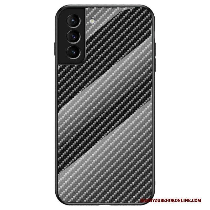 Handyhülle Für Samsung Galaxy S22 5G Gehärtetes Kohlefaserglas