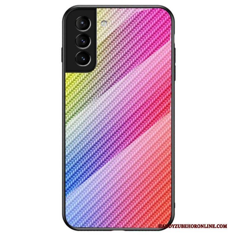 Handyhülle Für Samsung Galaxy S22 5G Gehärtetes Kohlefaserglas