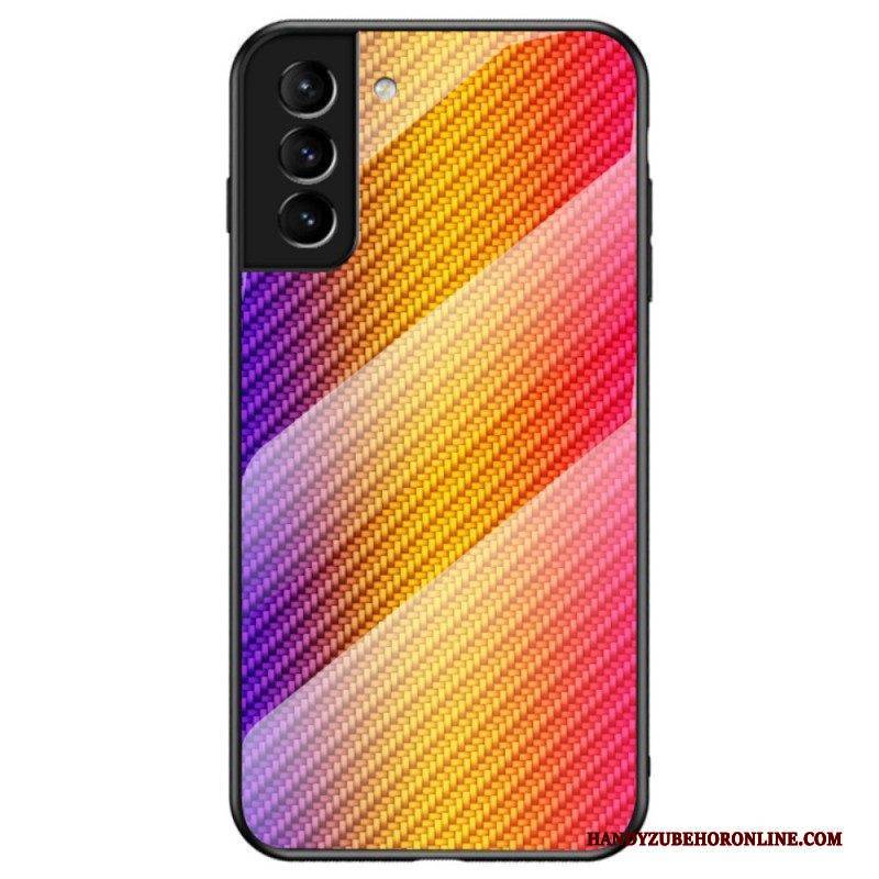 Handyhülle Für Samsung Galaxy S22 5G Gehärtetes Kohlefaserglas