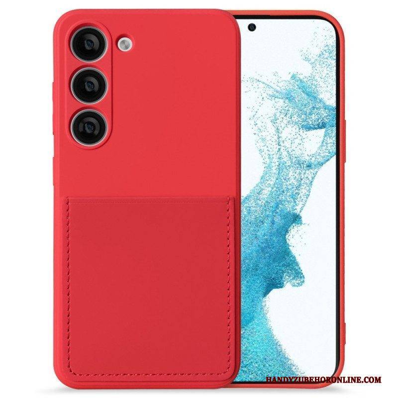 Handyhülle Für Samsung Galaxy S23 5G Kartenhalter Aus Flüssigem Silikon