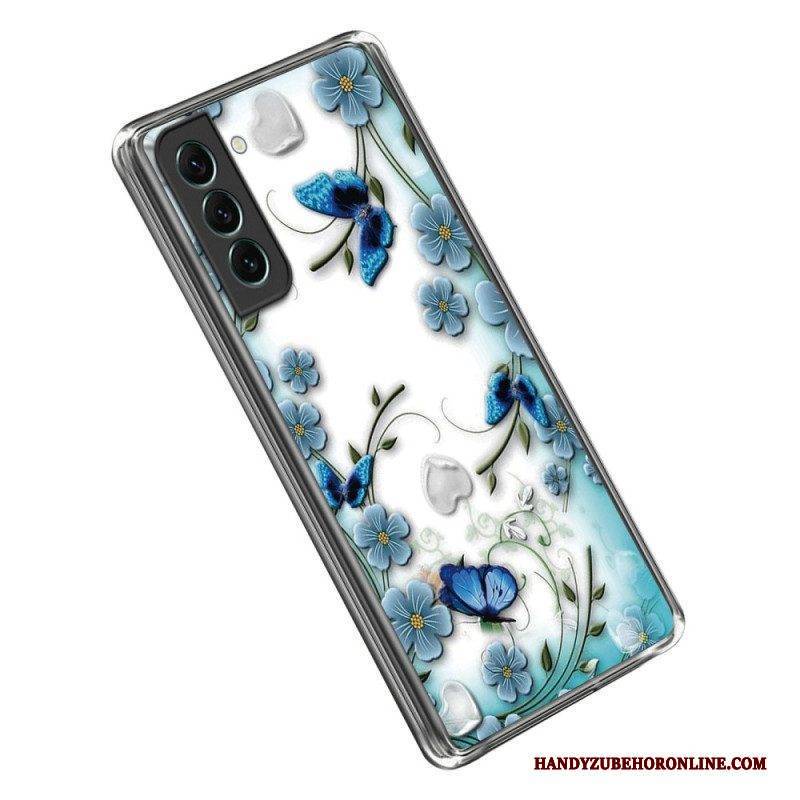 Handyhülle Für Samsung Galaxy S23 Plus 5G Nahtlose Blumen