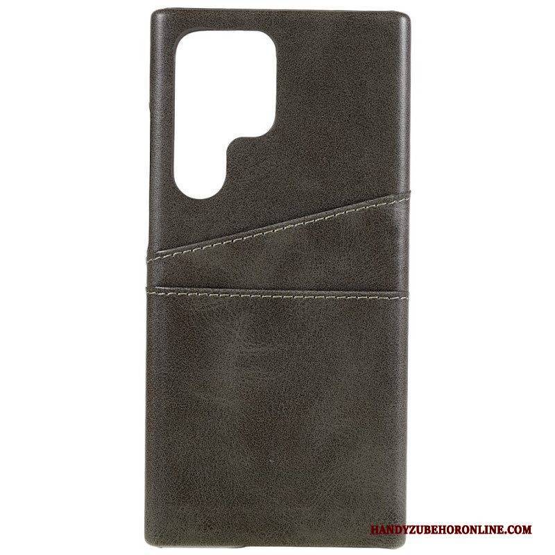Handyhülle Für Samsung Galaxy S23 Ultra 5G Zwei Kartenhalter