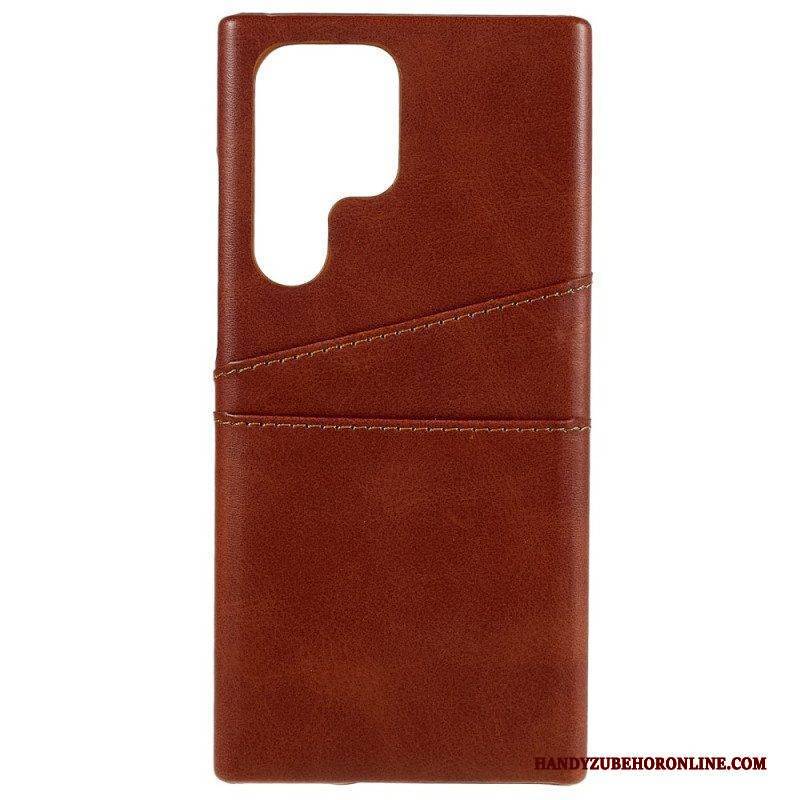 Handyhülle Für Samsung Galaxy S23 Ultra 5G Zwei Kartenhalter