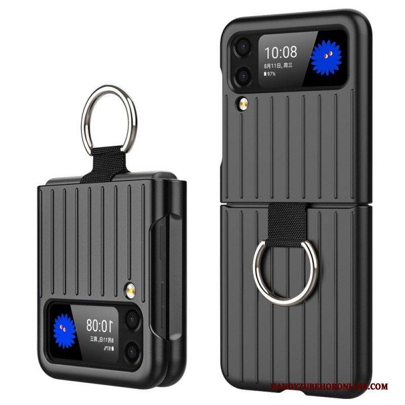 Handyhülle Für Samsung Galaxy Z Flip 3 5G Flip Case Kofferdesign Mit Ring