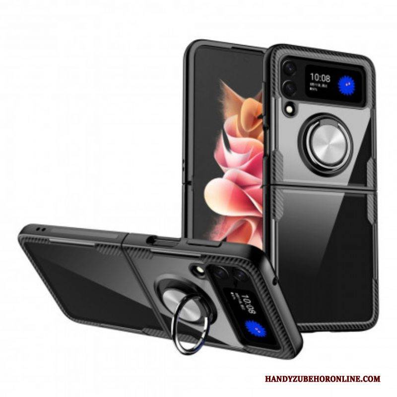 Handyhülle Für Samsung Galaxy Z Flip 3 5G Flip Case Magnetischer Ring-hybrid