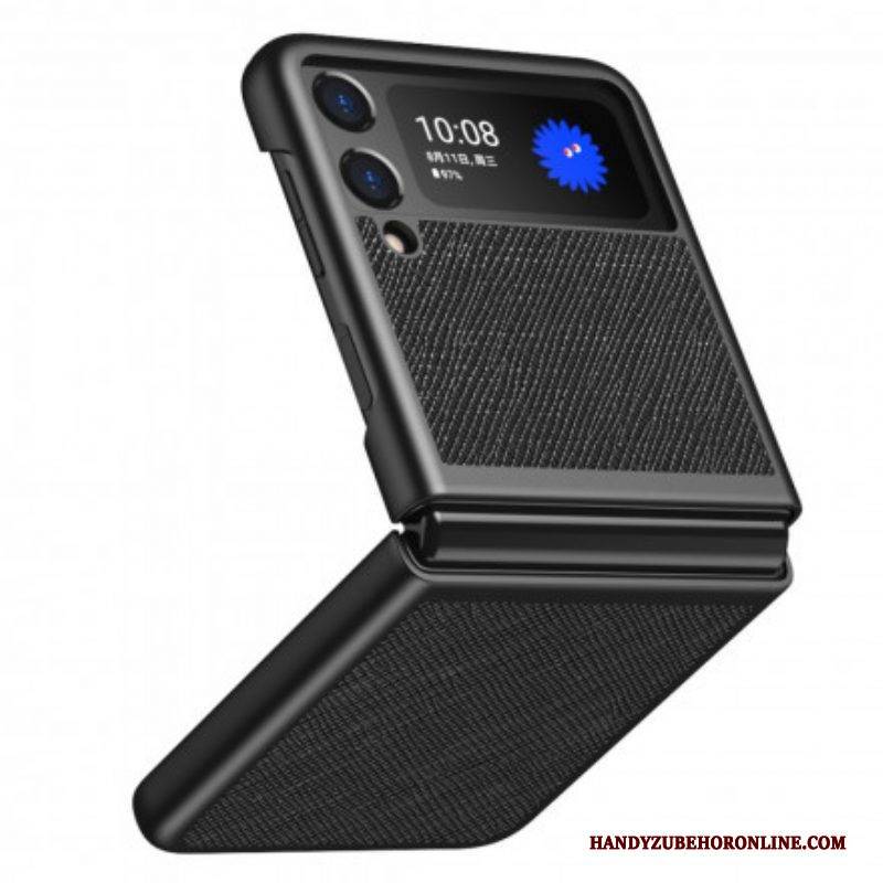 Handyhülle Für Samsung Galaxy Z Flip 3 5G Flip Case Strukturierter Lederstil