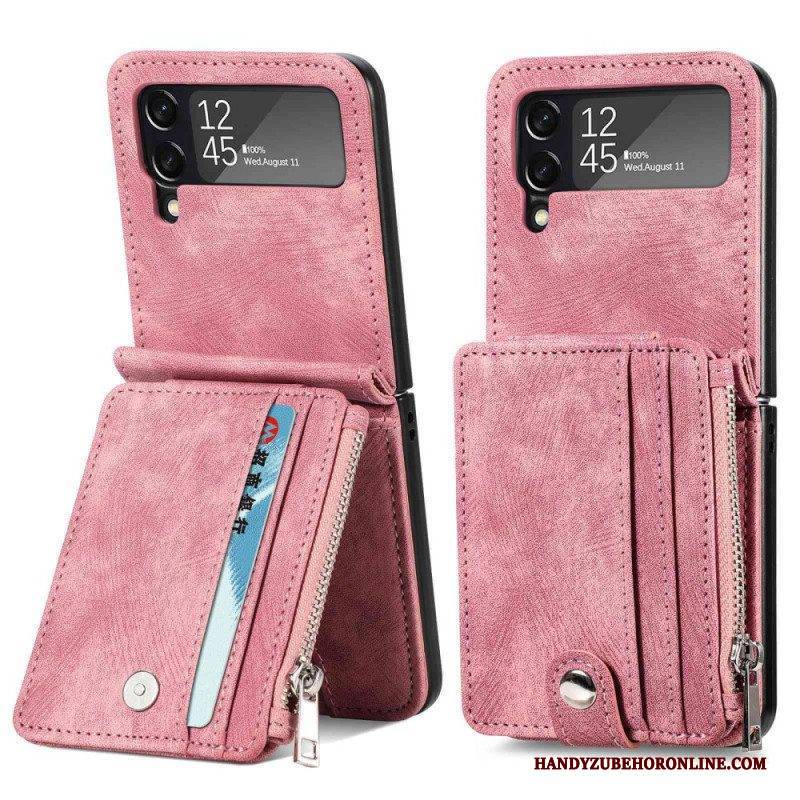 Handyhülle Für Samsung Galaxy Z Flip 4 Flip Case Kartenhalter / Geldbörse