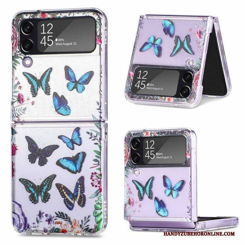 Handyhülle Für Samsung Galaxy Z Flip 4 Flip Case Mehrere Schmetterlinge