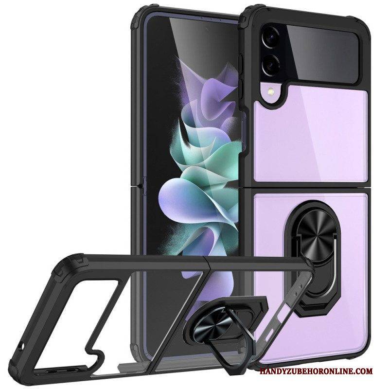 Handyhülle Für Samsung Galaxy Z Flip 4 Flip Case Transparenter Metallring
