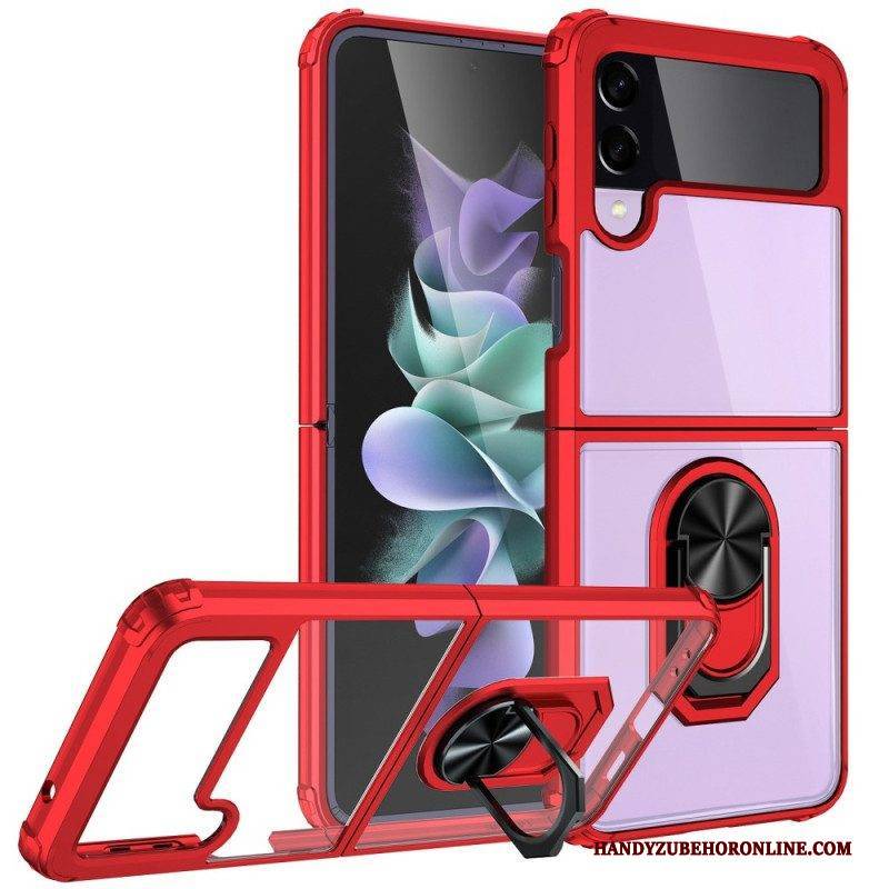 Handyhülle Für Samsung Galaxy Z Flip 4 Flip Case Transparenter Metallring
