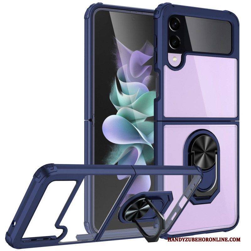 Handyhülle Für Samsung Galaxy Z Flip 4 Flip Case Transparenter Metallring