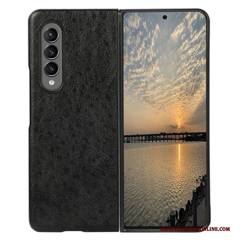 Handyhülle Für Samsung Galaxy Z Fold 3 5G Strukturiertes Kunstleder