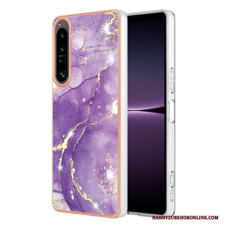 Handyhülle Für Sony Xperia 1 IV Farbiger Marmor