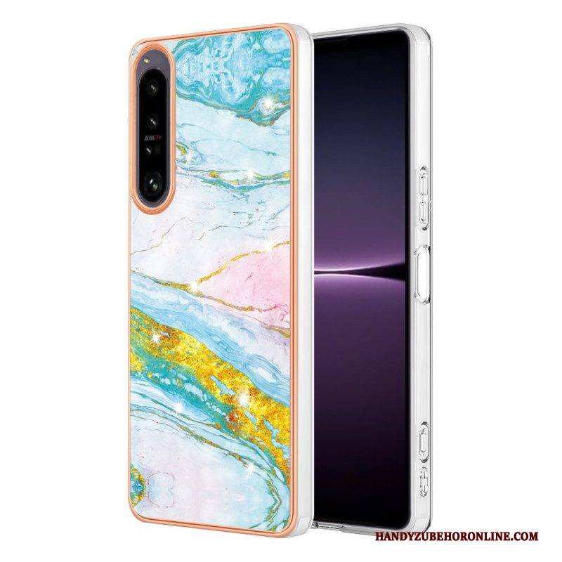 Handyhülle Für Sony Xperia 1 IV Farbiger Marmor