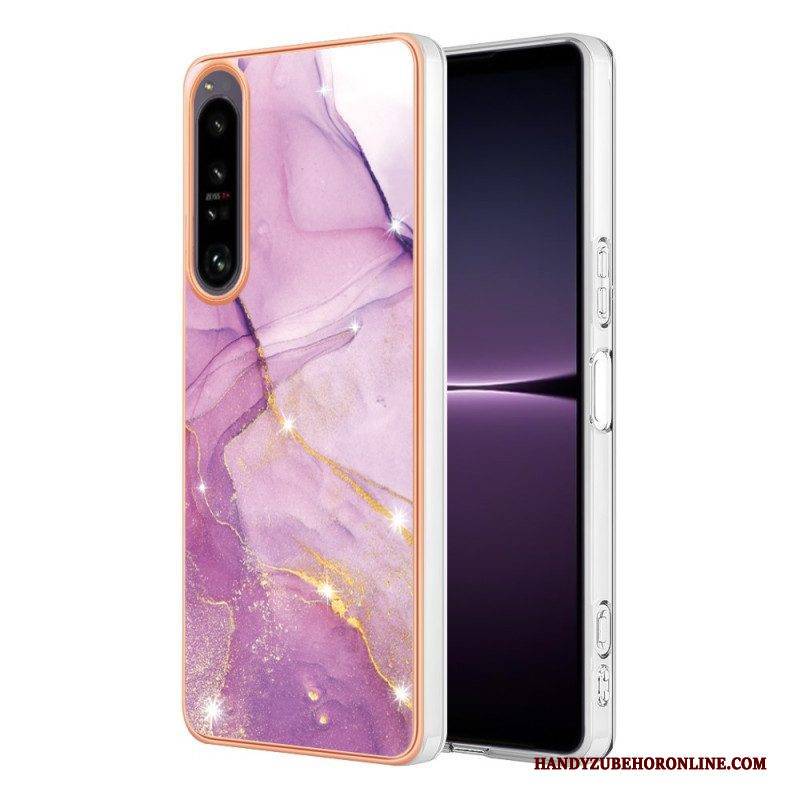 Handyhülle Für Sony Xperia 1 IV Farbiger Marmor