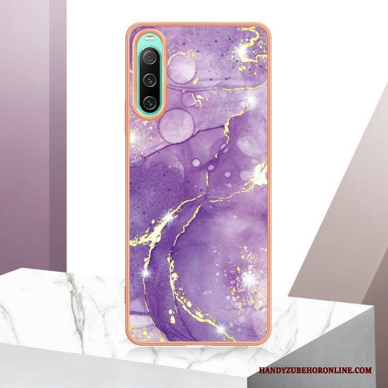 Handyhülle Für Sony Xperia 10 IV Farbiger Marmor