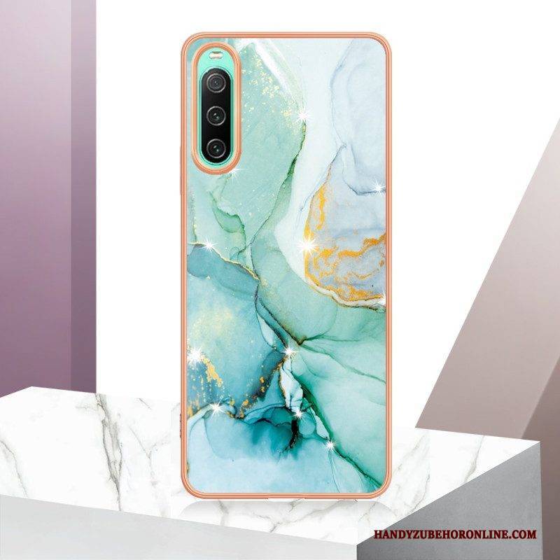Handyhülle Für Sony Xperia 10 IV Farbiger Marmor