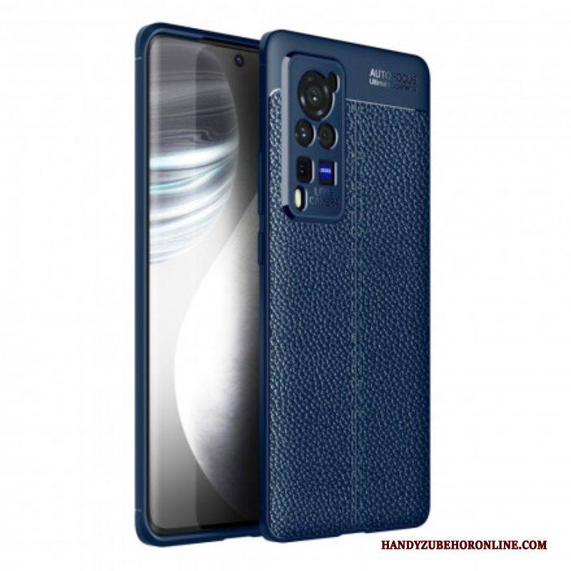 Handyhülle Für Vivo X60 Pro Doppellinien-litschi-ledereffekt