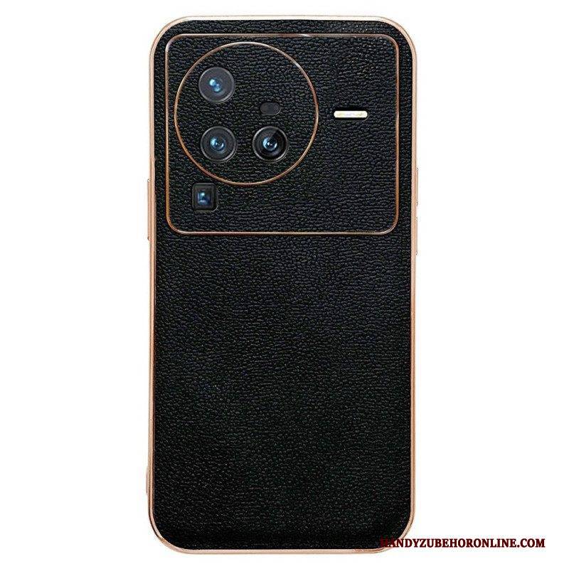 Handyhülle Für Vivo X80 Pro Echtlederfarbe