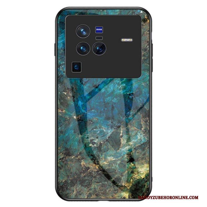 Handyhülle Für Vivo X80 Pro Marmor-gehärtetes Glas