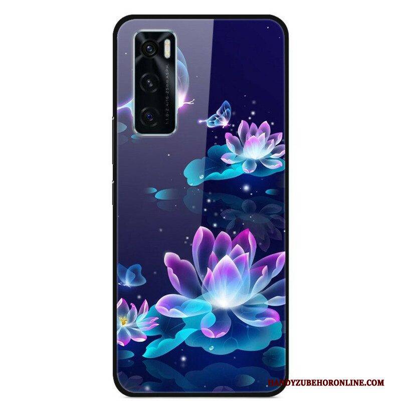 Handyhülle Für Vivo Y70 Fancy Flowers Gehärtetes Glas