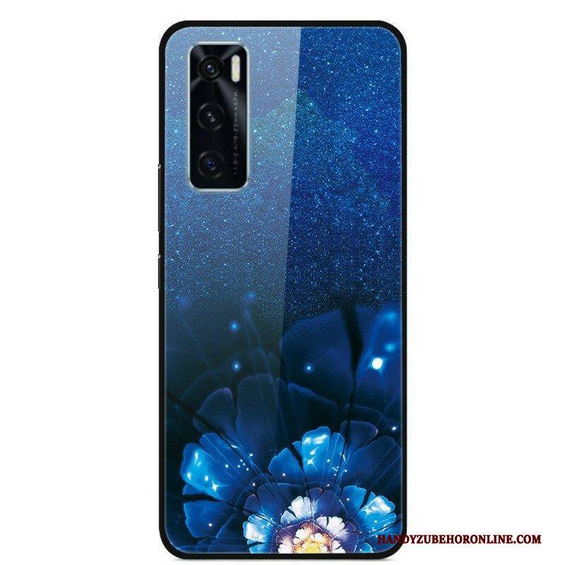 Handyhülle Für Vivo Y70 Fancy Flowers Gehärtetes Glas