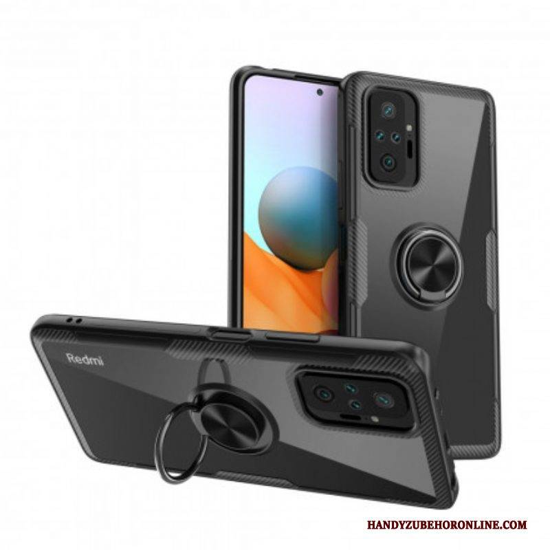 Handyhülle Für Xiaomi Redmi Note 10 Pro Kohlefaser-metallring