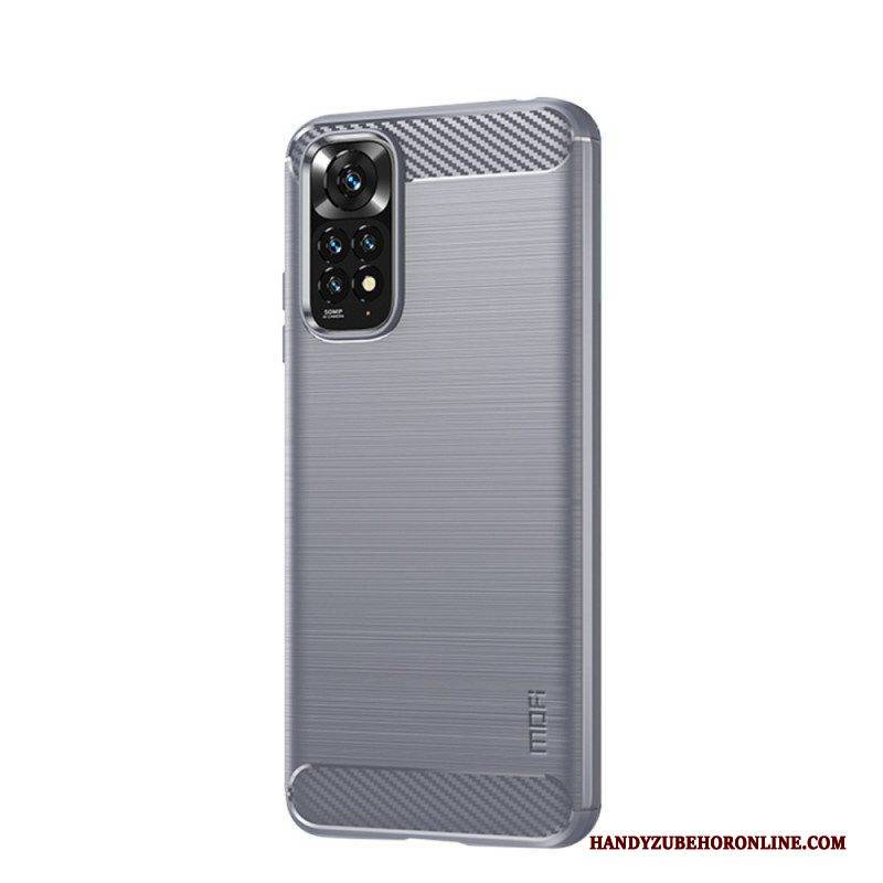 Handyhülle Für Xiaomi Redmi Note 11 / 11S Mofi Gebürstete Kohlefaser