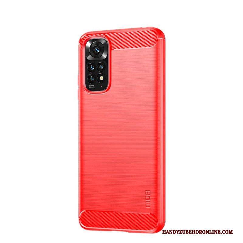 Handyhülle Für Xiaomi Redmi Note 11 / 11S Mofi Gebürstete Kohlefaser