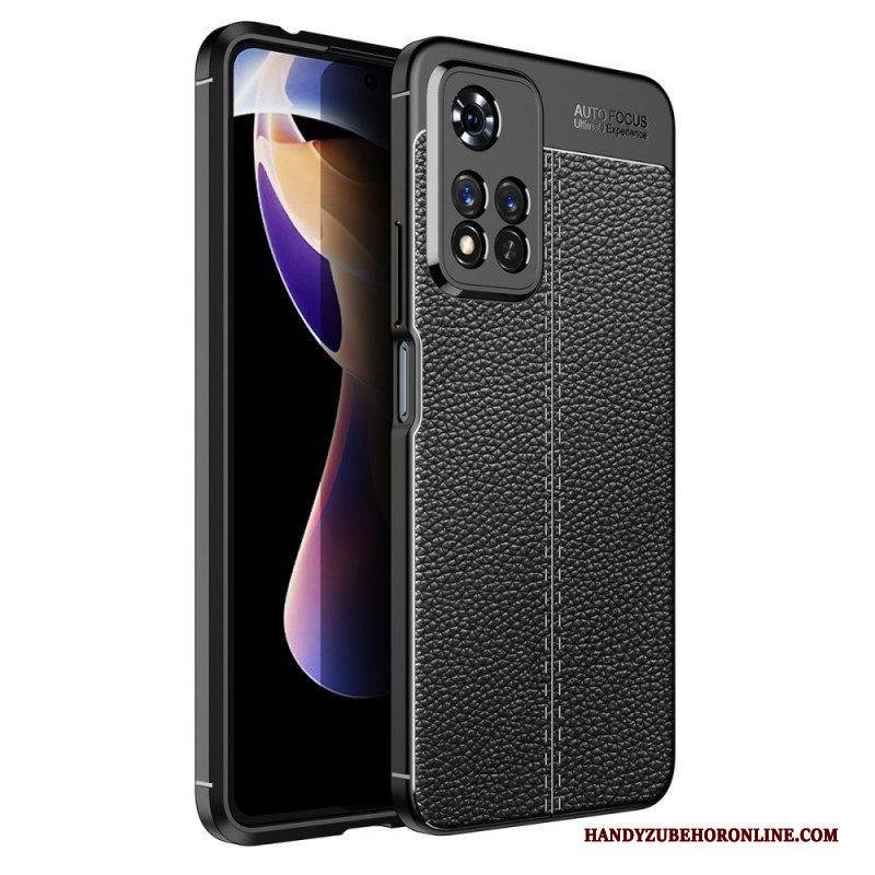 Handyhülle Für Xiaomi Redmi Note 11 Pro Plus 5G Doppellinien-litschi-ledereffekt