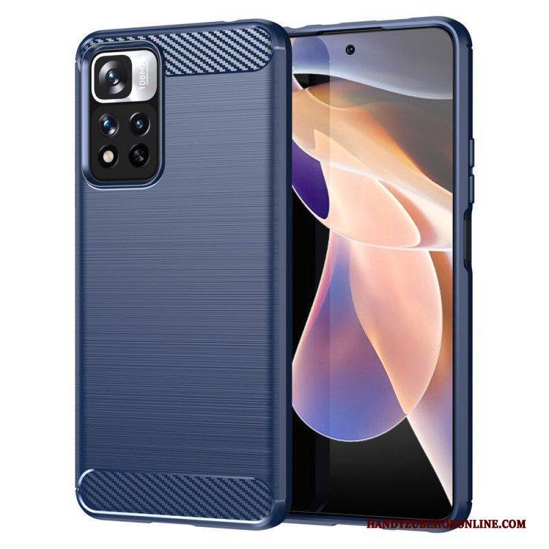 Handyhülle Für Xiaomi Redmi Note 11 Pro Plus 5G Gebürstete Kohlefaser